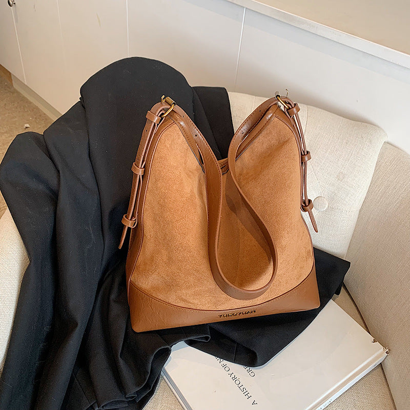 Casual Retro Suede Tote Bag