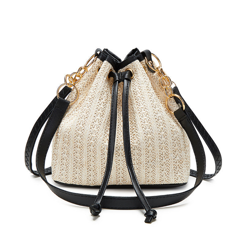 Women's Woven Bucket Bag