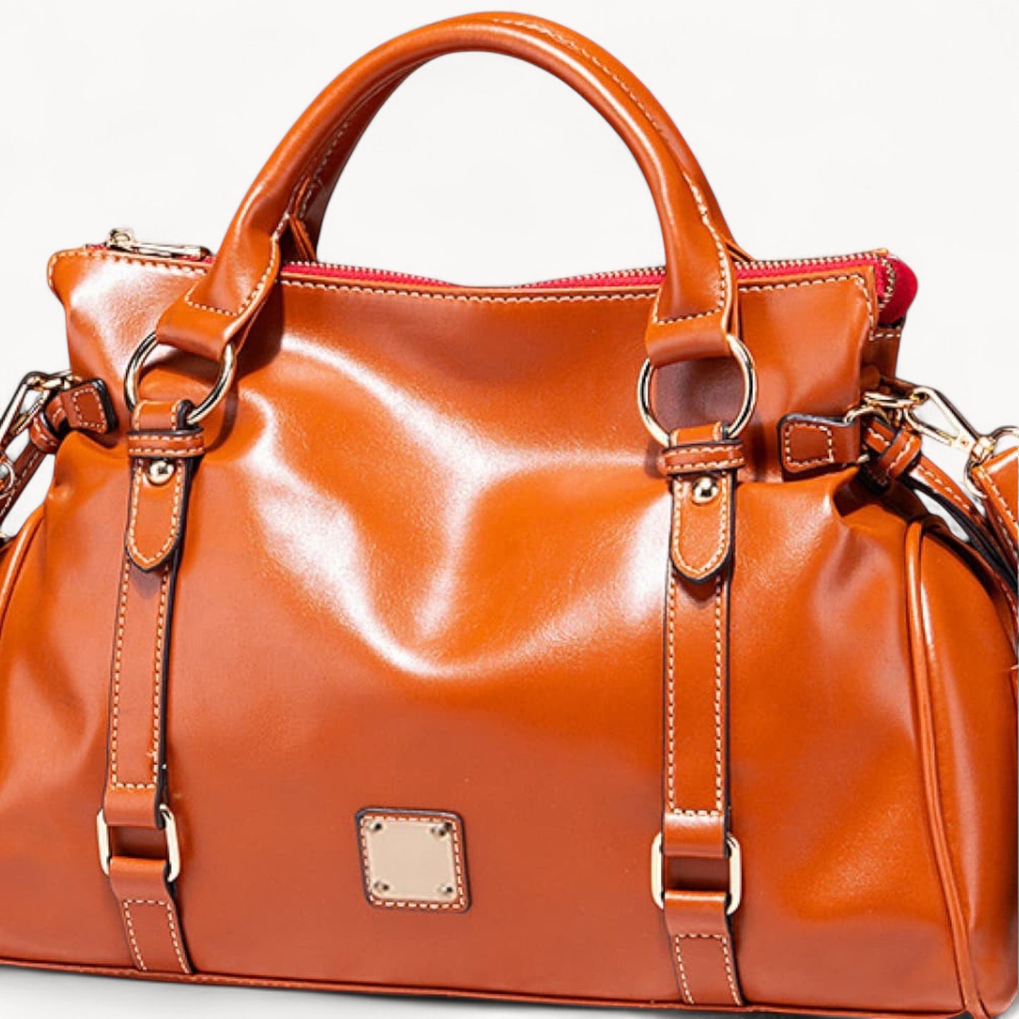 PU Leather Handbag with Tassels