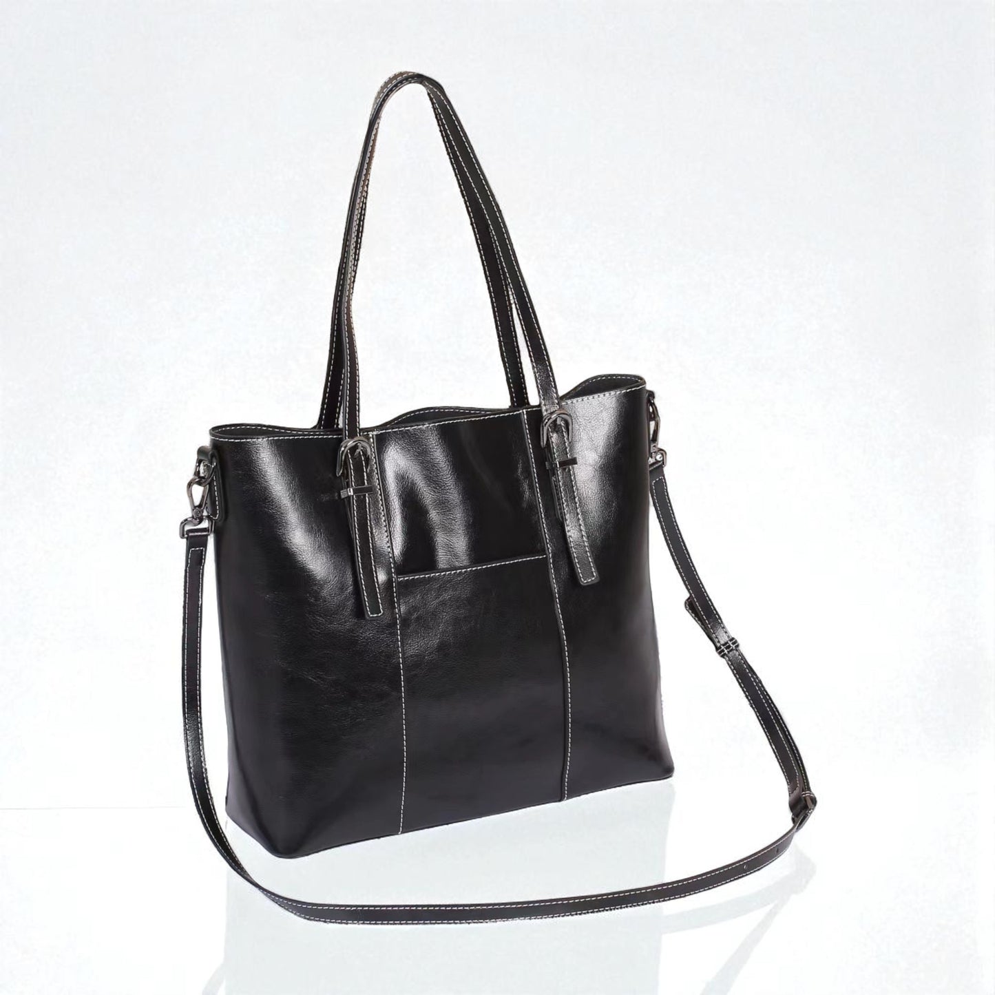 Genuine Leather Cowhide Tote Bag
