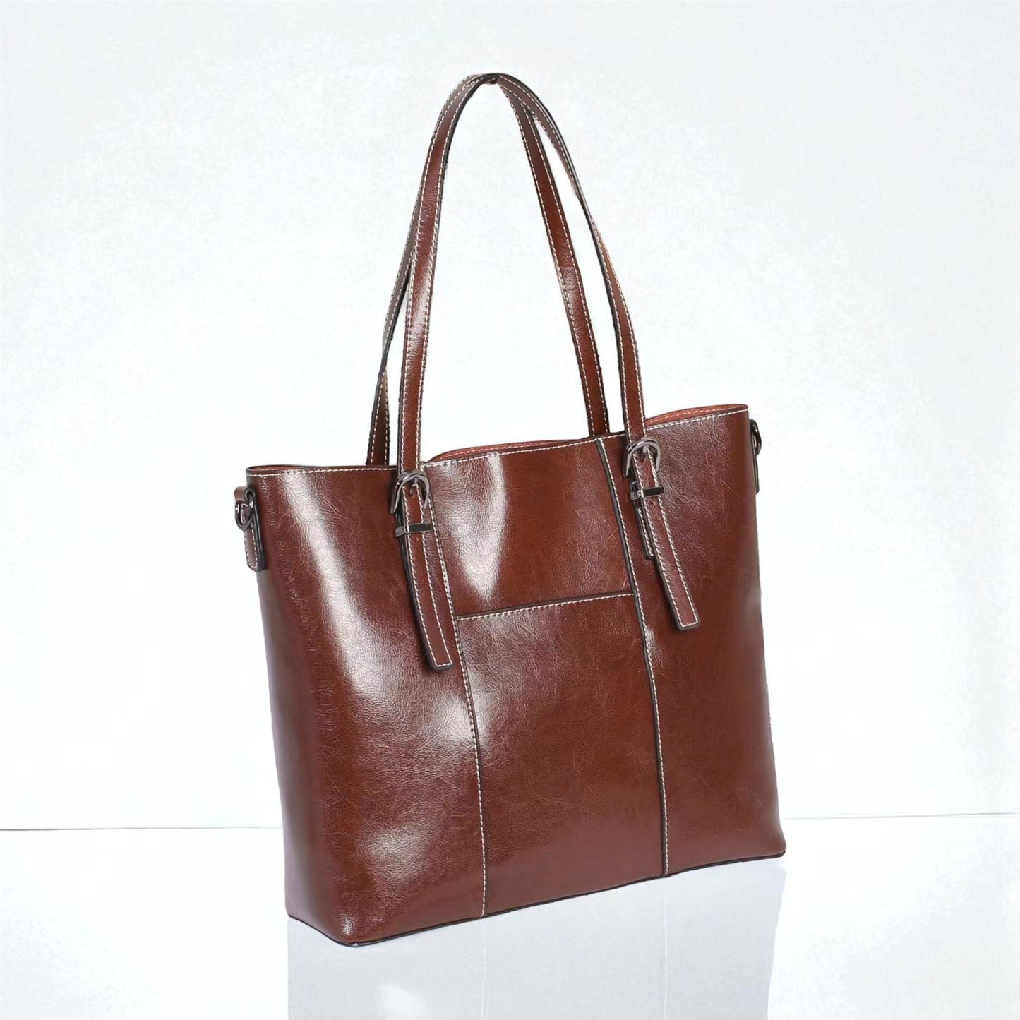 Genuine Leather Cowhide Tote Bag