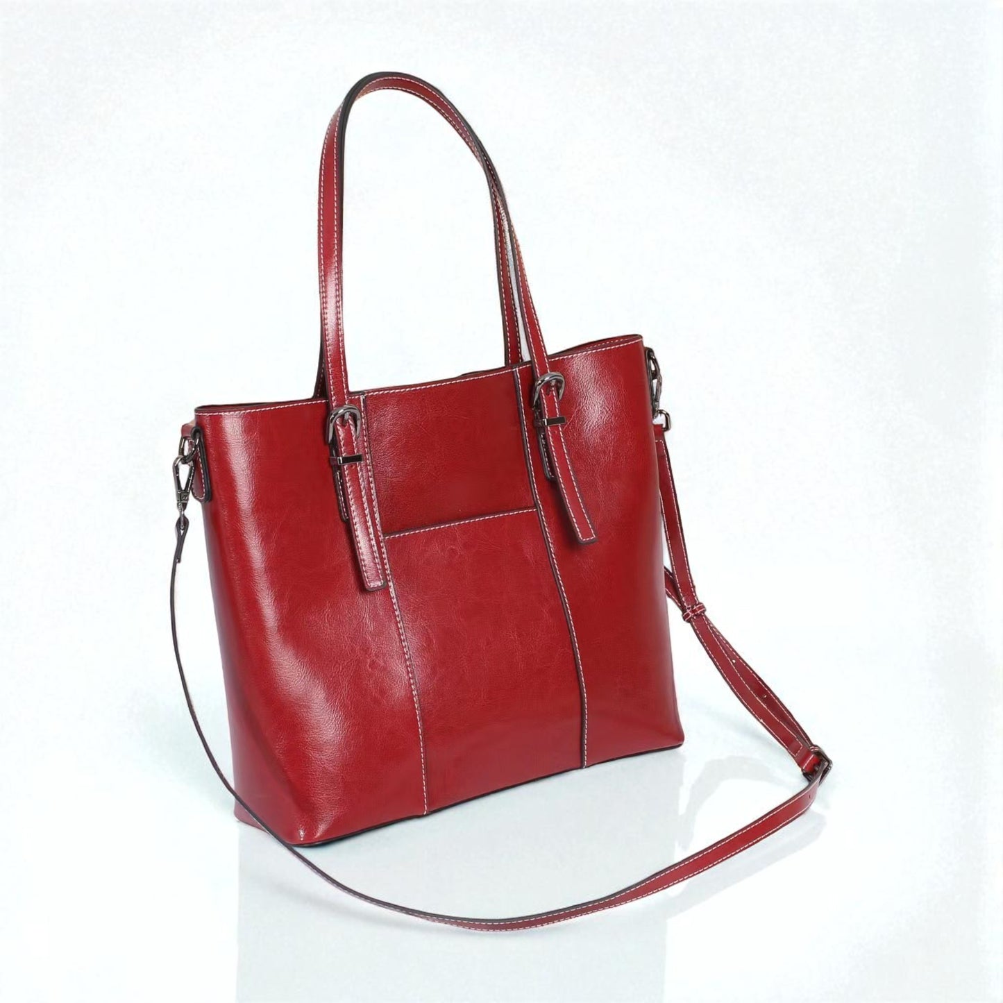 Genuine Leather Cowhide Tote Bag