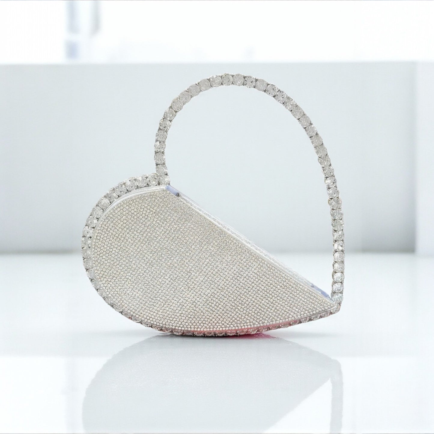 Heart Shape Rhinestone Bag