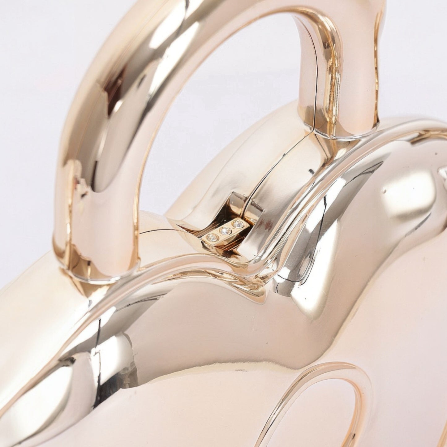 Metallic Heart Acrylic Crossbody Bag