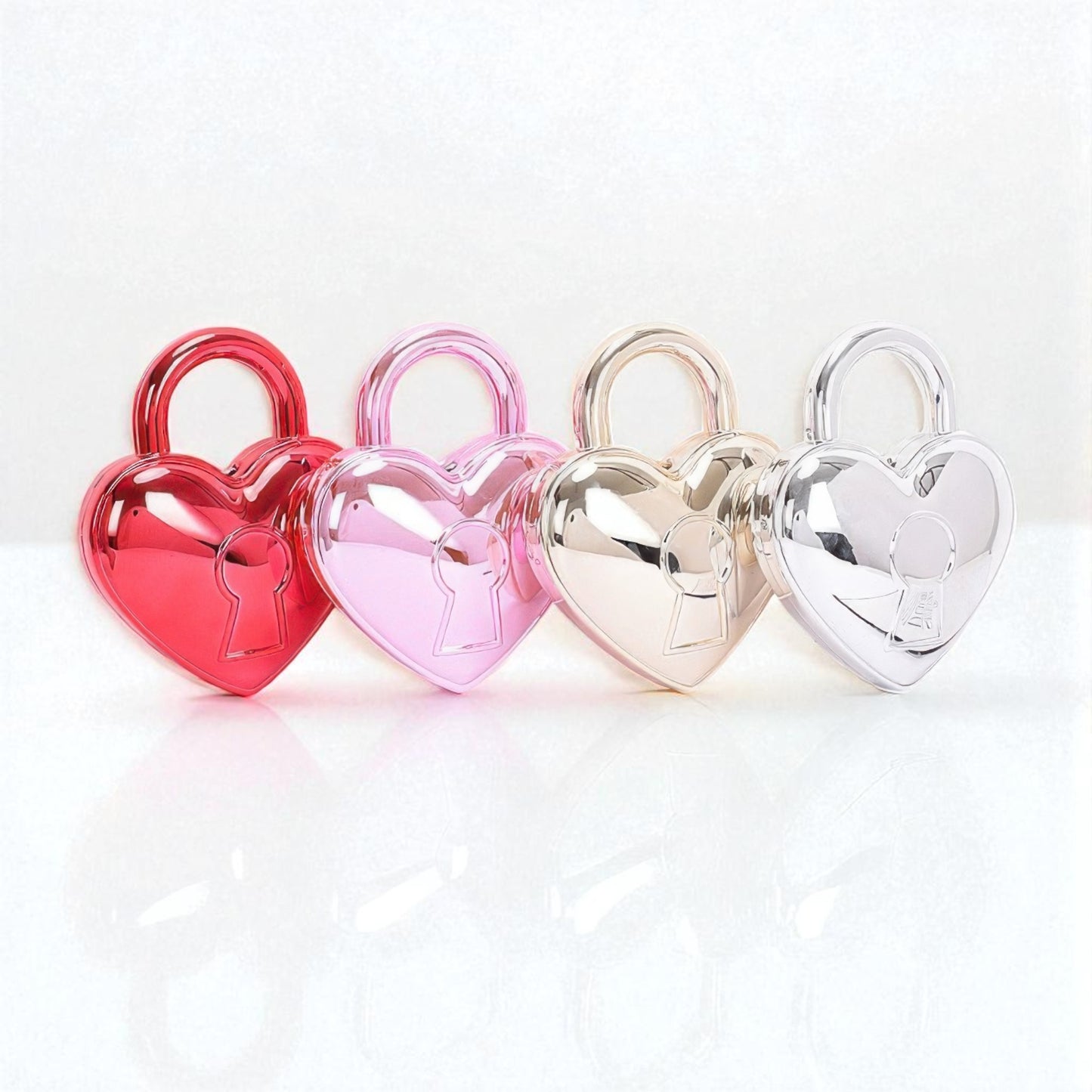 Metallic Heart Acrylic Crossbody Bag