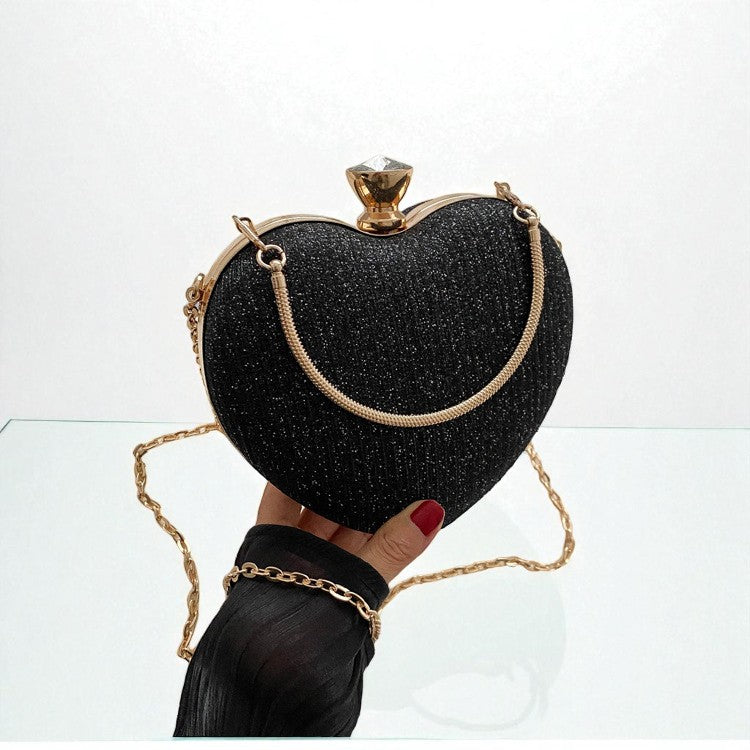 Heart Shaped Evening Clutch Crossbody