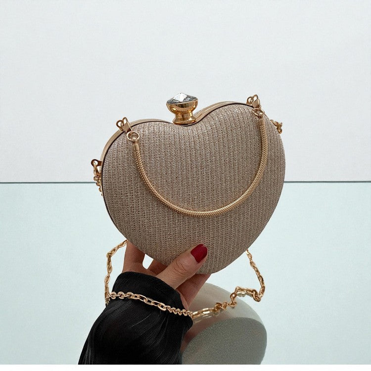 Heart Shaped Evening Clutch Crossbody