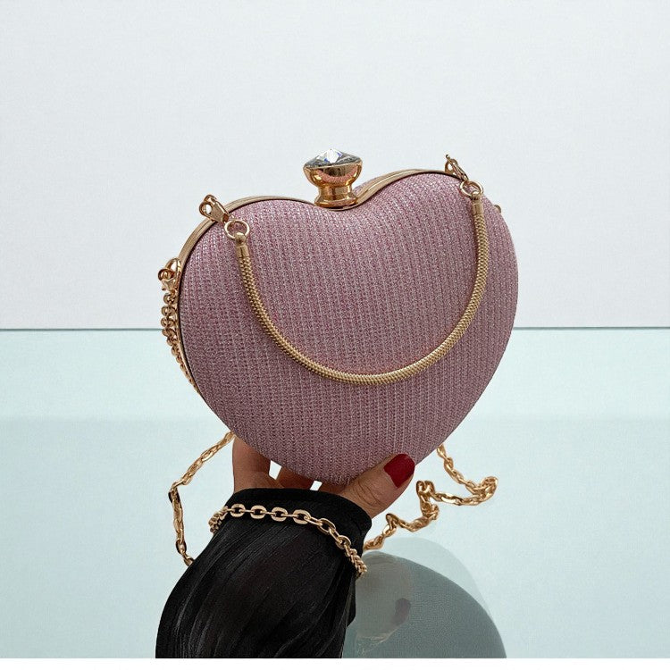 Heart Shaped Evening Clutch Crossbody