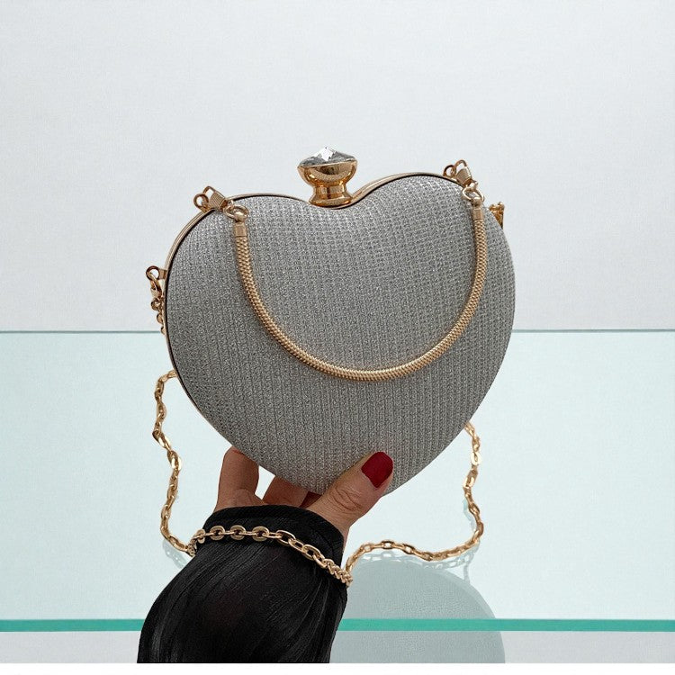 Heart Shaped Evening Clutch Crossbody