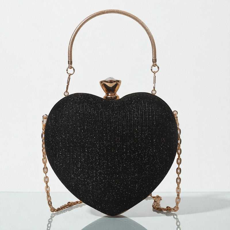 Heart Shaped Evening Clutch Crossbody