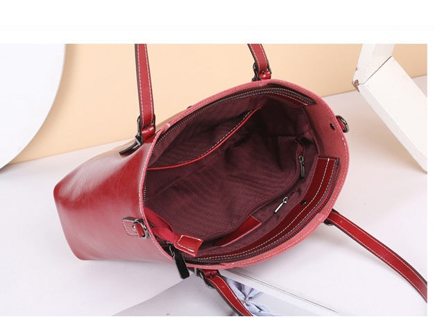 Genuine Leather Cowhide Tote Bag