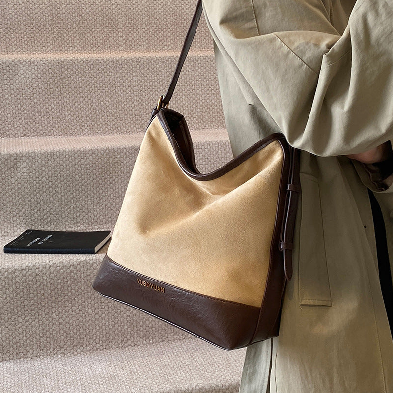 Casual Retro Suede Tote Bag
