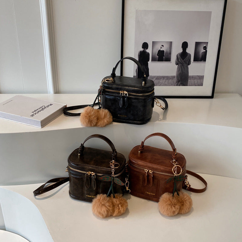 Box Bucket Bag Vegan Leather