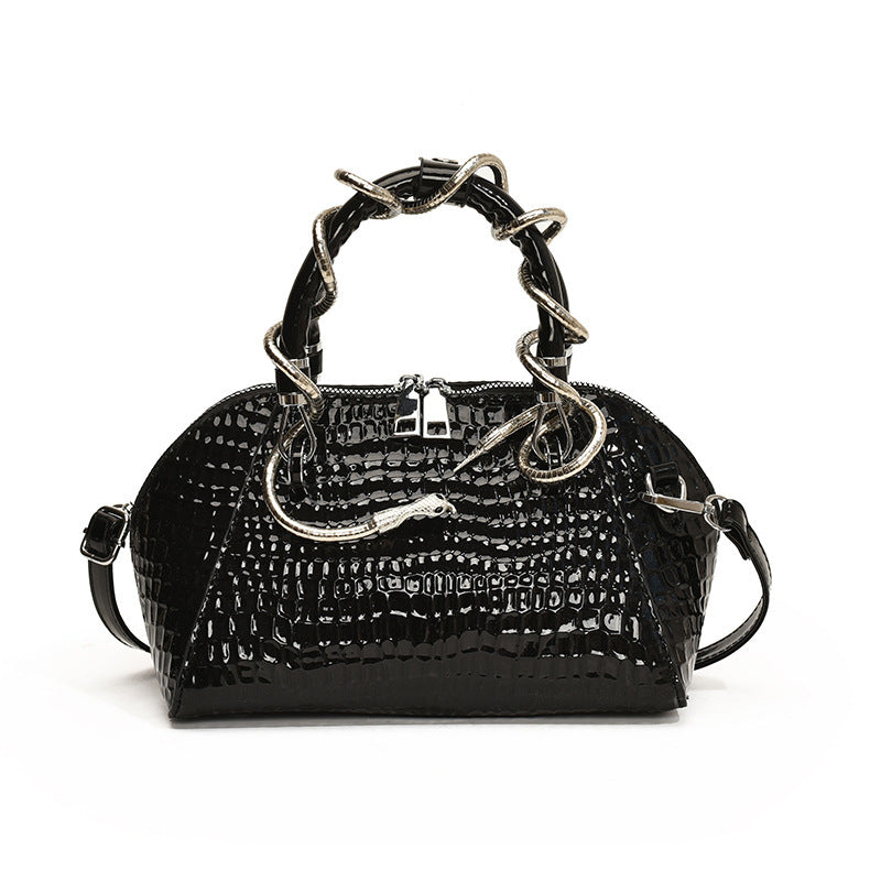 Snake Handle Crossbody Shell Pursse
