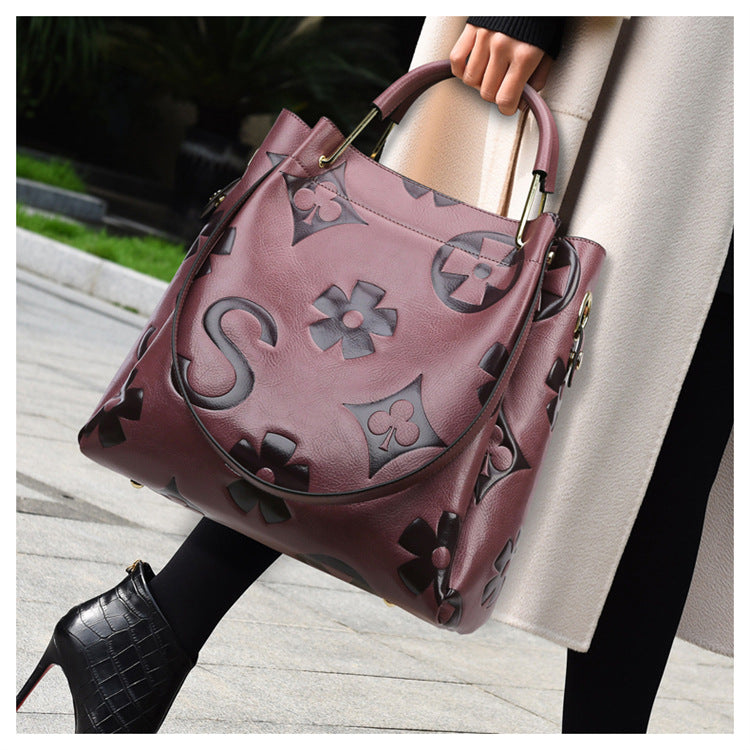 Women's Fashion Embossed Tote Bag