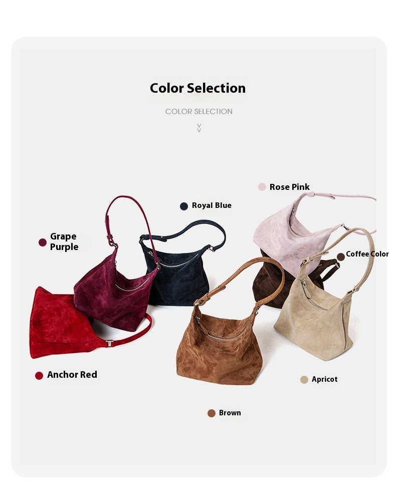 Goat Skin Suede Tote Bag