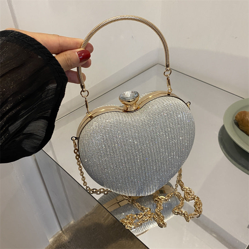 Heart Shaped Evening Clutch Crossbody