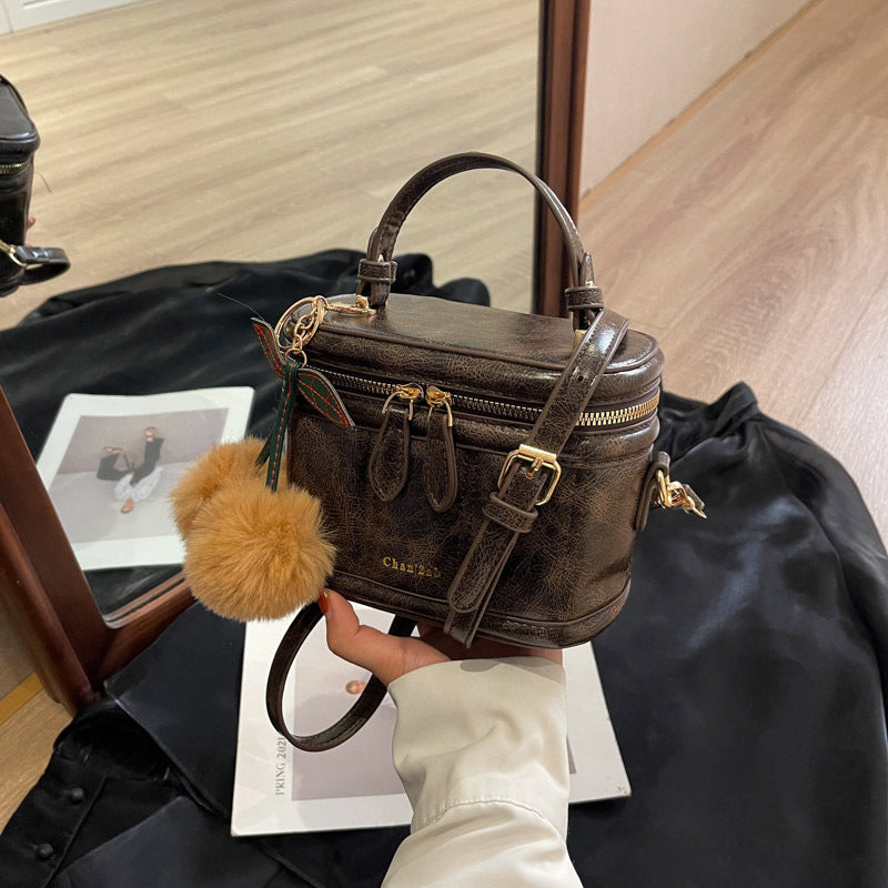 Box Bucket Bag Vegan Leather