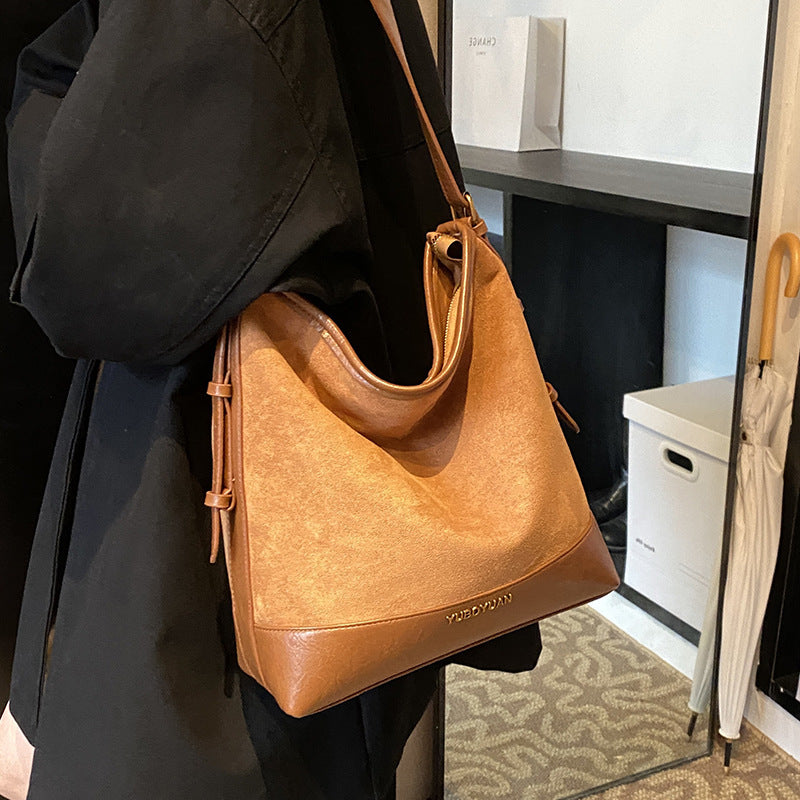 Casual Retro Suede Tote Bag