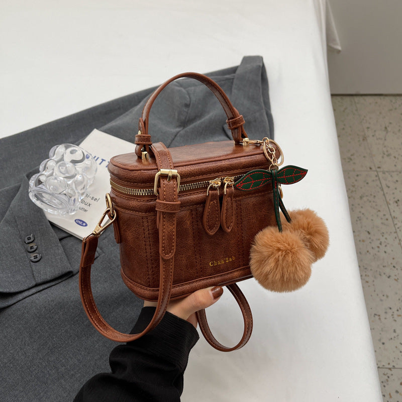 Box Bucket Bag Vegan Leather
