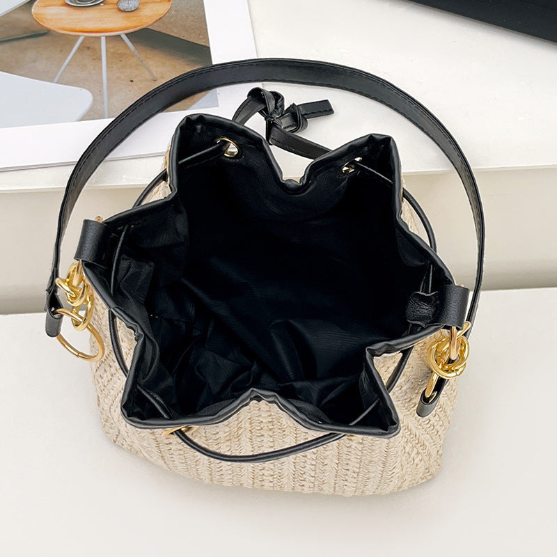 Women's Woven Bucket Bag