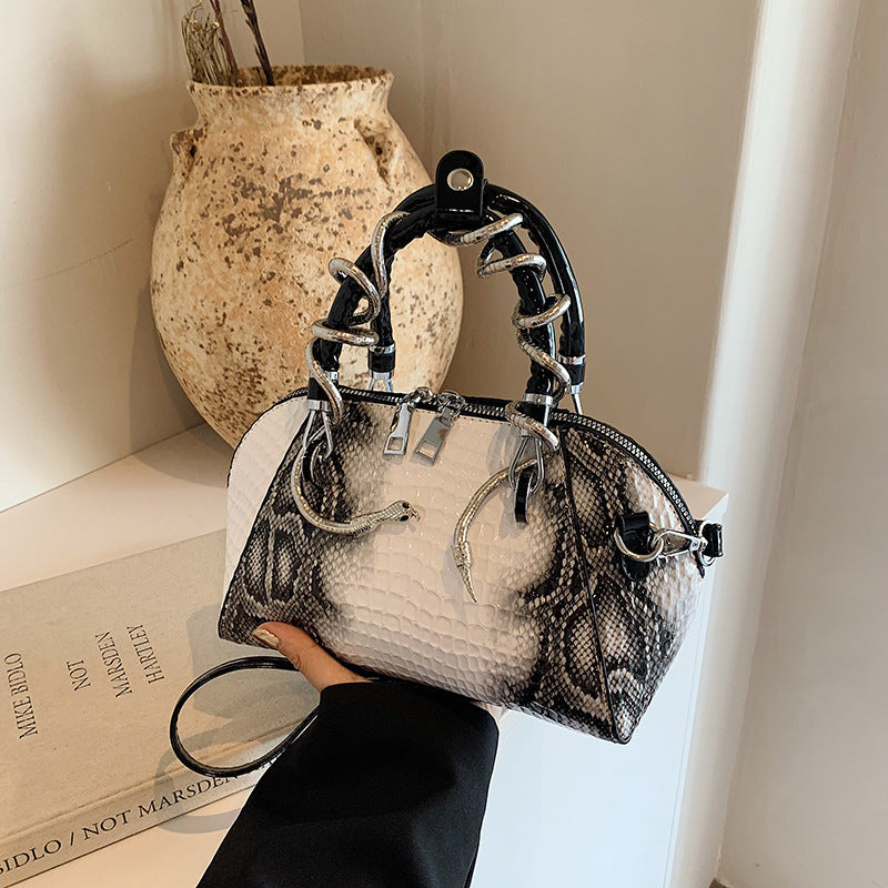Snake Handle Crossbody Shell Pursse