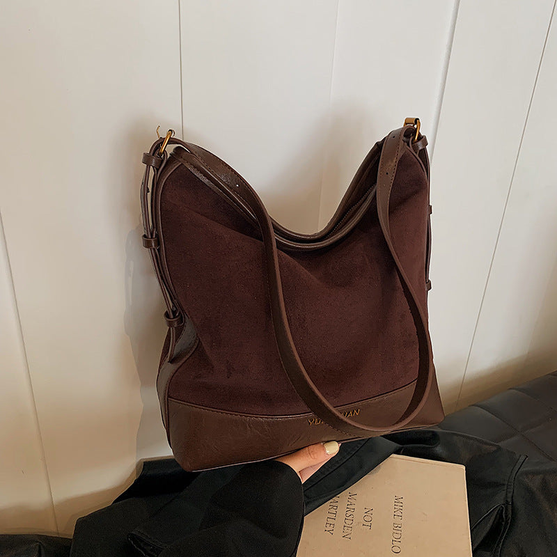 Casual Retro Suede Tote Bag