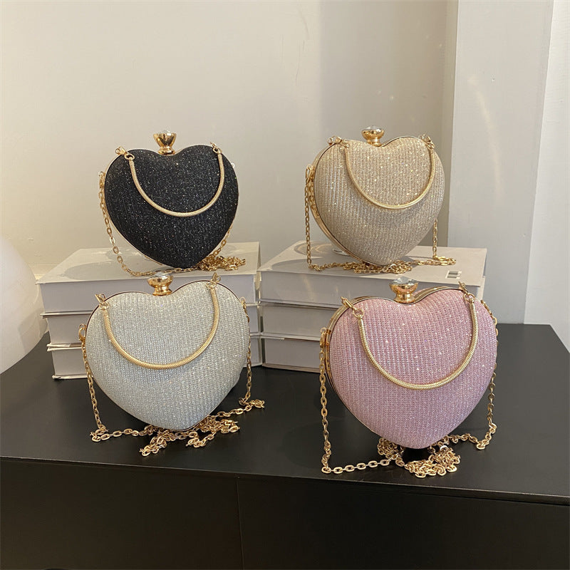 Heart Shaped Evening Clutch Crossbody