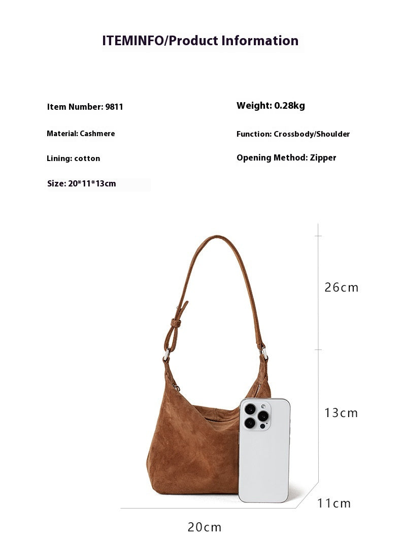 Goat Skin Suede Tote Bag
