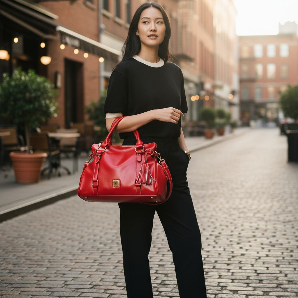 PU Leather Handbag with Tassels