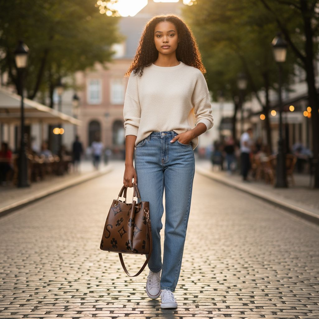 Women's Fashion Embossed Tote Bag
