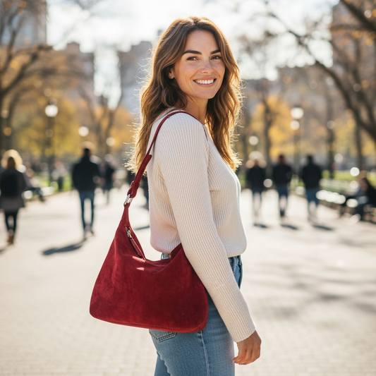 Goat Skin Suede Tote Bag