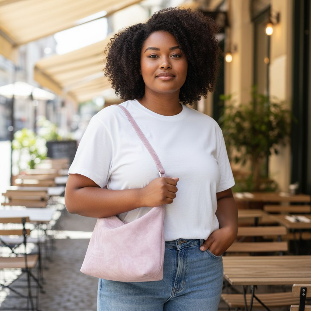 Goat Skin Suede Tote Bag