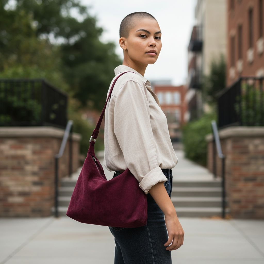 Goat Skin Suede Tote Bag