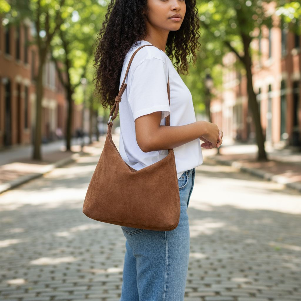 Goat Skin Suede Tote Bag