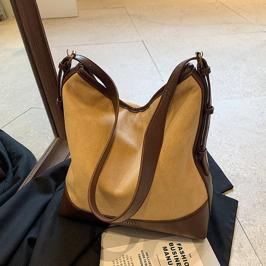 Casual Retro Suede Tote Bag