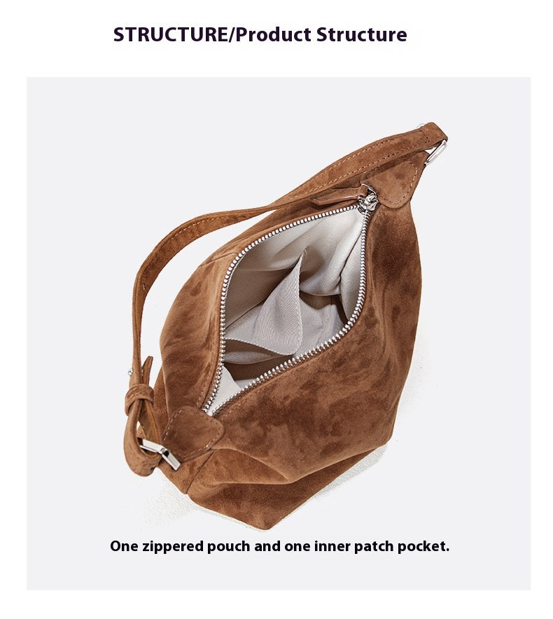 Goat Skin Suede Tote Bag