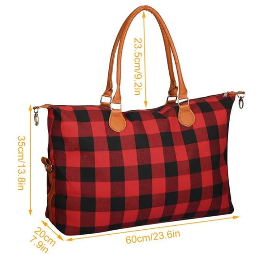 Minimally Casual Plaid Women's Luggage Bag
