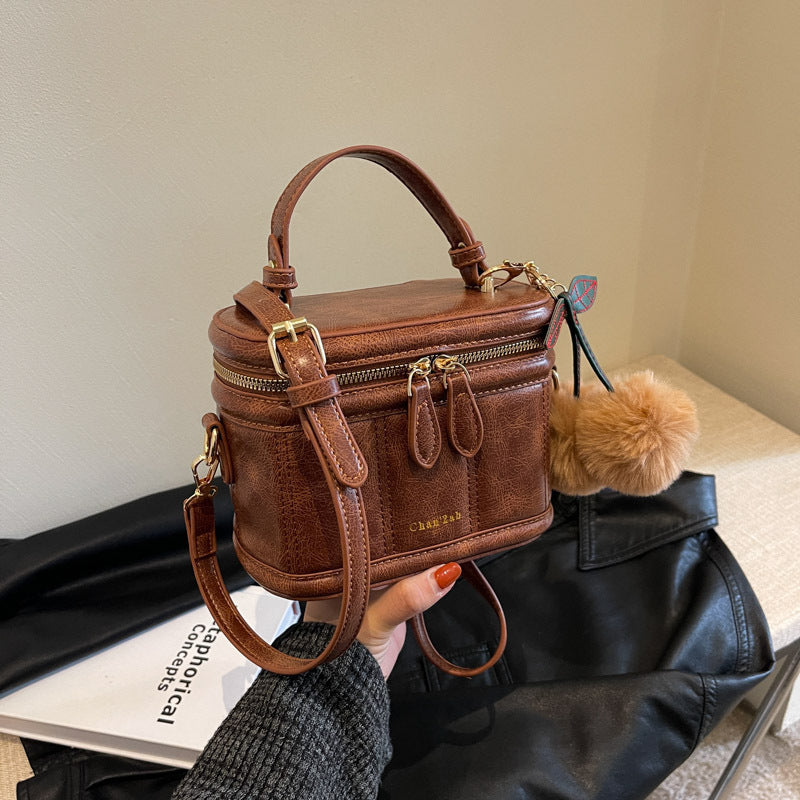 Box Bucket Bag Vegan Leather