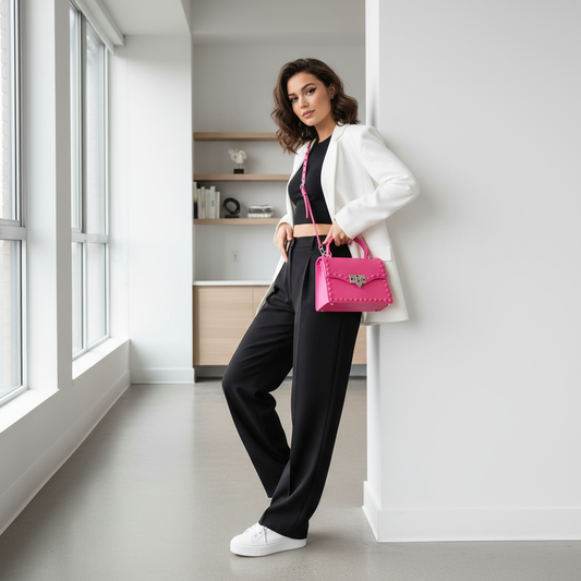 Monotone Studded Clutch