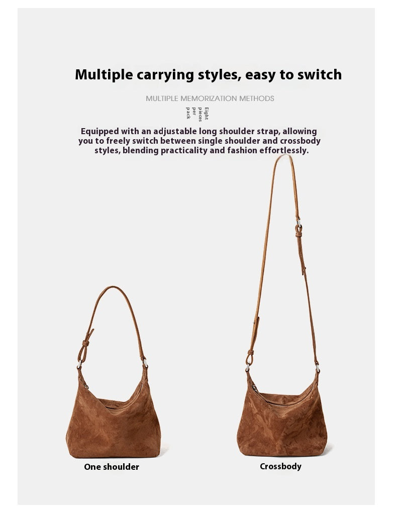 Goat Skin Suede Tote Bag