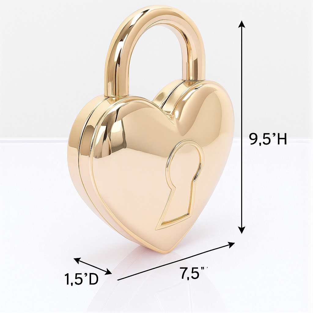 Metallic Heart Acrylic Crossbody Bag