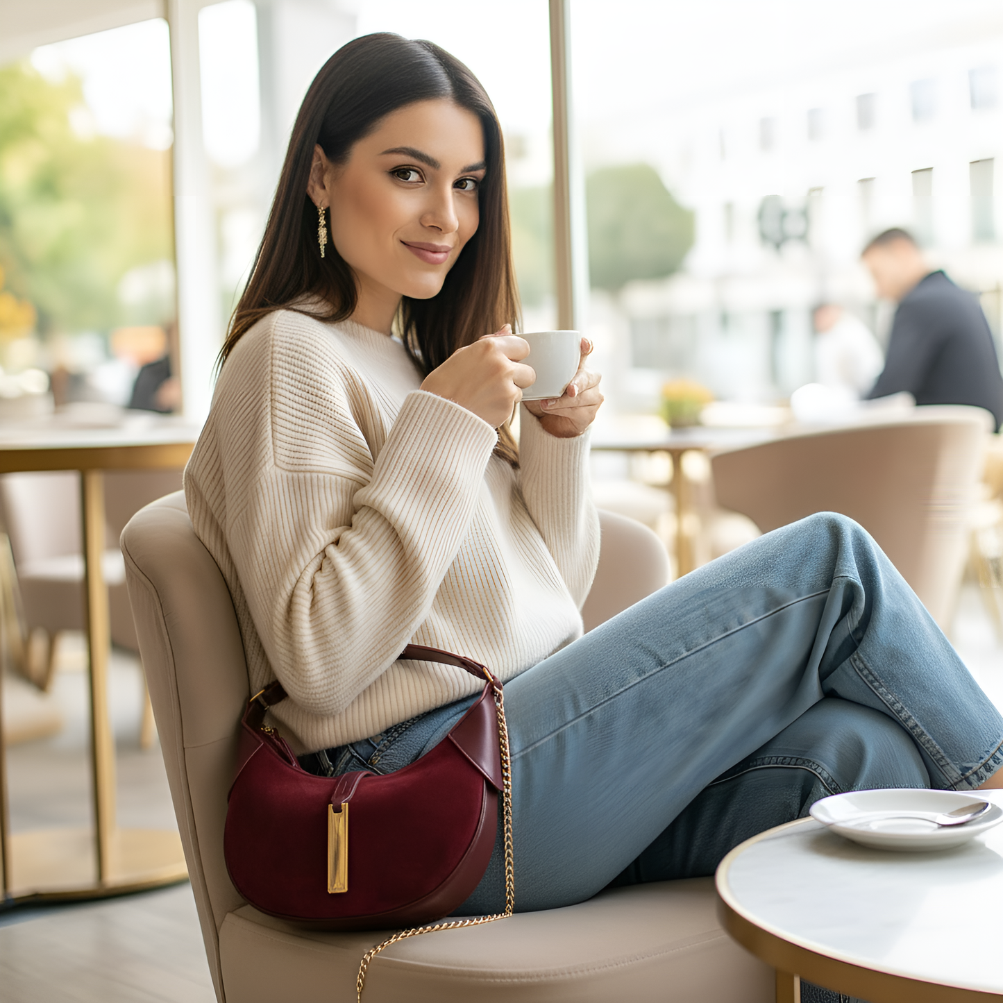 Crescent Luxe Shoulder Bag