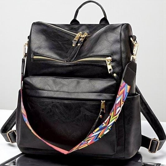Women's PU Leather Backpack - Backpack Purse For Women