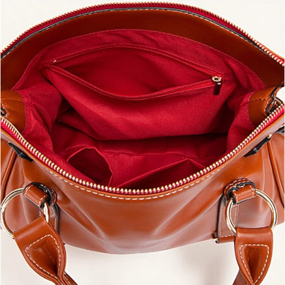 PU Leather Handbag with Tassels