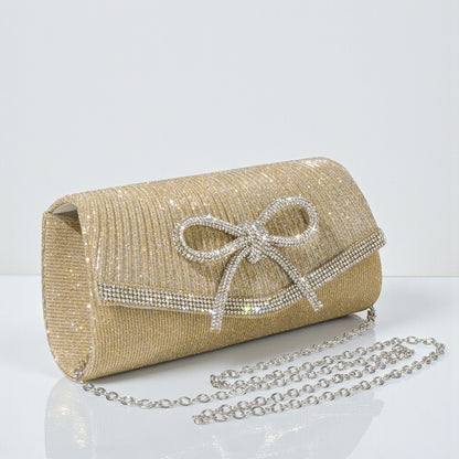 Evening Rhinestone Bow Clutch