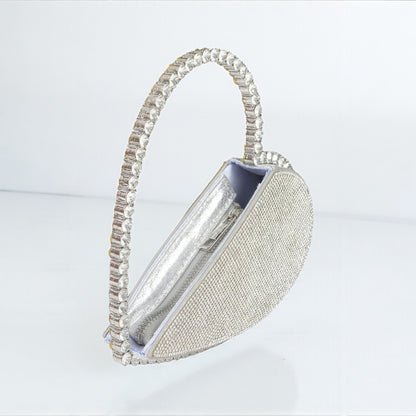 Heart Shape Rhinestone Bag