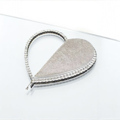 Heart Shape Rhinestone Bag