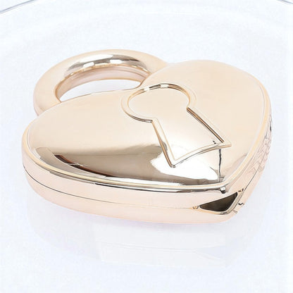 Metallic Heart Acrylic Crossbody Bag
