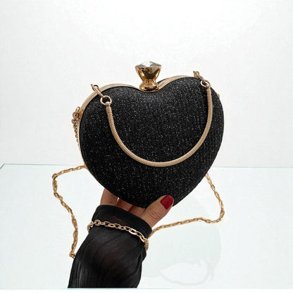 Heart Shaped Evening Clutch Crossbody